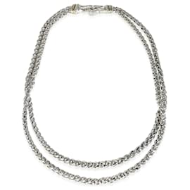 David Yurman-David Yurman Wheat Chain Necklace in Sterling Silver 0.23 ctw-Other