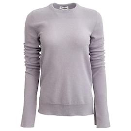 Autre Marque-Jil Sander Lilac Cotton Slit Sleeve Sweater-Purple