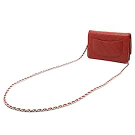 Chanel-Chanel Wallet an der Kette-Rot