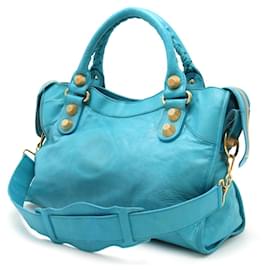Balenciaga-Balenciaga city-Turquoise