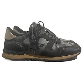 VALENTINO GARAVANI Baskets T.UE 41 Cuir Gris