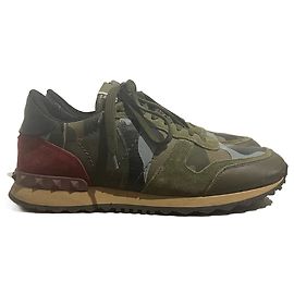 VALENTINO GARAVANI Baskets T.UE 41 Cuir Kaki