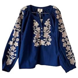 SéZane-Saveria blouse-Blue