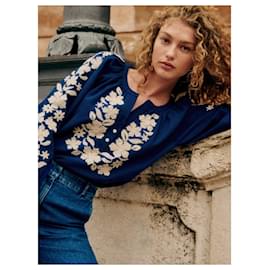 SéZane-Saveria blouse-Blue