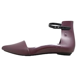 Autre Marque-Chaussures plates violettes à bride de cheville en caoutchouc-Violet