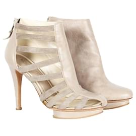 Autre Marque-Neil Barrett Hybrid Ankle Boot-Marrom,Bege