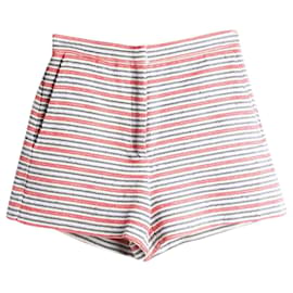 Autre Marque-High Waisted Short with Stripes-Red