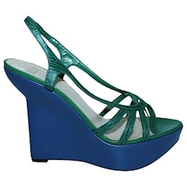 Bally-Two Colors Wedges-Green