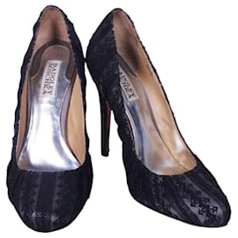 Autre Marque-Zapatos de tacón con superposición de encaje negro-Negro