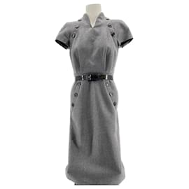Dior-Robes DIOR T.fr 34 Wool-Gris