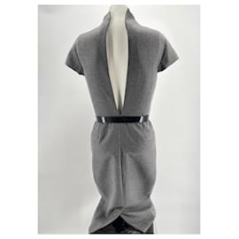 Dior-Robes DIOR T.fr 34 Wool-Gris
