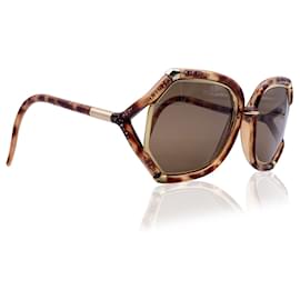 Autre Marque-TL marrom vintage1002 Óculos de sol grandes com cristais-Outro