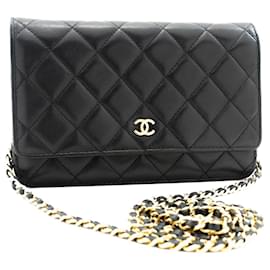 Chanel-Schwarze Farbe 2017 Brieftasche an der Kette-Schwarz