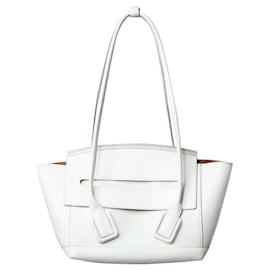 Bottega Veneta-White Arco top handle bag-White