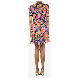 Autre Marque-Vestido mini escalonado floral multicolor - talla UK 6-Multicolor