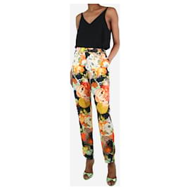 Dries Van Noten-Pantalon slim à imprimé floral multicolore - taille UK 8-Multicolore
