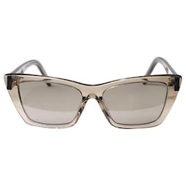 Saint Laurent-Brown square framed sunglasses-Brown
