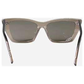 Saint Laurent-Brown square framed sunglasses-Brown