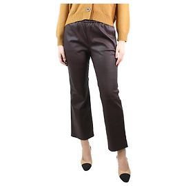 Enes Burgunderrote Lederhose - Größe UK 12 Bordeaux