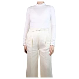 Vince-White roll-neck top - size S-White