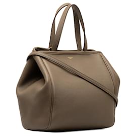 Céline-Celine Gray Folded Cabas Bag-Grey