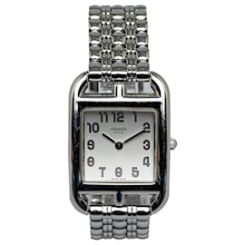 Hermès-Relógio Hermes Prata Quartzo Aço Inoxidável Cape Cod-Prata