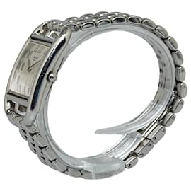 Hermès-Hermes Silver Quartz Stainless Steel Cape Cod Watch-Silvery