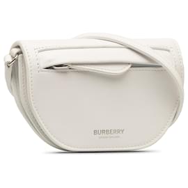 Burberry-Borsa a tracolla Micro Olympia bianca Burberry-Bianco