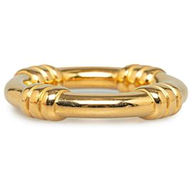 Hermès-Hermes Gold Bouet Scarf Ring-Golden