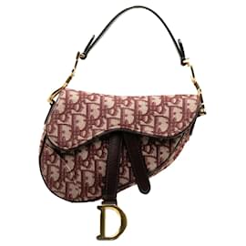 Dior-Dior Red Mini Oblique Saddle-Red,Other