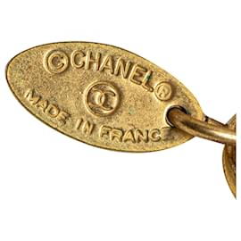 Chanel-Chanel Gold Letter Chain Pendant Necklace-Golden
