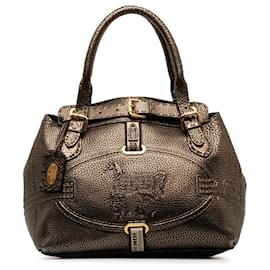 Fendi-Fendi Brown Selleria Grand Borghese Handbag-Brown,Bronze