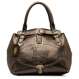 Fendi-Borsa Fendi Selleria Grand Borghese Marrone-Marrone,Bronzo