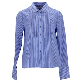 Tommy Hilfiger-Camisa feminina de algodão com detalhe de corrente-Azul