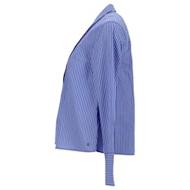 Tommy Hilfiger-Chemise en coton à détail de chaîne pour femme-Bleu