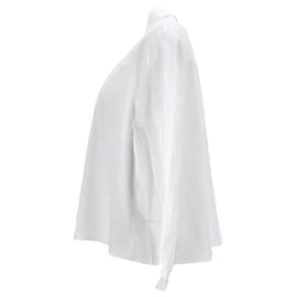 Tommy Hilfiger-Top in tessuto a maniche lunghe da donna, vestibilità regolare-Bianco