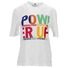 Tommy Hilfiger-T-shirt a maniche corte dalla vestibilità comoda da donna-Bianco
