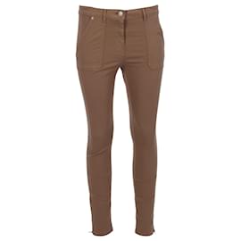 Tommy Hilfiger-Tommy Hilfiger Womens Skinny Fit Cargo Trousers in Tan Brown Cotton-Brown,Beige