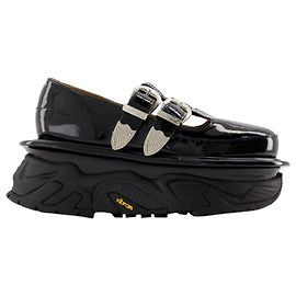 AJ1316 Slipper – Toga Pulla – Leder – Schwarz Schwarz
