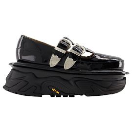 AJ1316 Slipper – Toga Pulla – Leder – Schwarz Schwarz