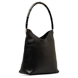 Autre Marque-Leather Bamboo Hobo Bag 001 3244-Other
