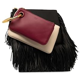 Autre Marque-Leather Fringe Triplette Clutch 8BS001-Other