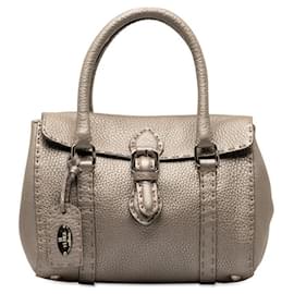 Fendi-Fendi Mini Selleria Linda Bag Leather Handbag 8R486 in buone condizioni-Altro