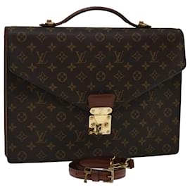 Louis Vuitton-LOUIS VUITTON Monogram Porte Documents Bandouliere Bag M53338 LV Auth 66888-Monogram