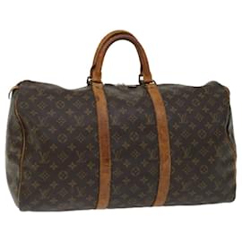 Louis Vuitton-Louis Vuitton-Monogramm Keepall 50 Boston Bag M.41426 LV Auth 55224-Monogramm