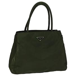 Prada-PRADA Hand Bag Nylon Green Auth 67069-Green