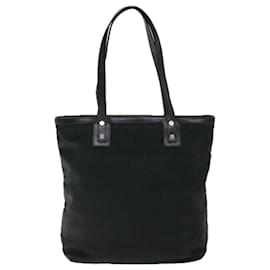 Céline-CELINE C Macadam Canvas Tote Bag Black Auth 66820-Black