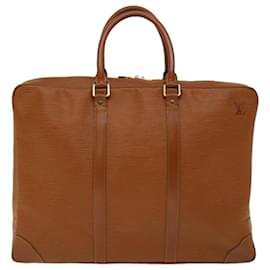 Louis Vuitton-LOUIS VUITTON Epi Porte Documents Voyage Business Bag Brown M54478 Auth ep3413-Brown