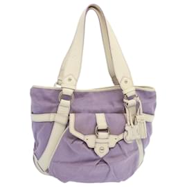 Céline-CELINE Tote Bag Canvas Purple Auth 66944-Purple