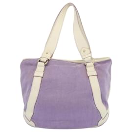 Céline-CELINE Tote Bag Canvas Purple Auth 66944-Purple